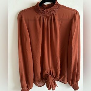 Express Sheer Turtleneck Blouse size L